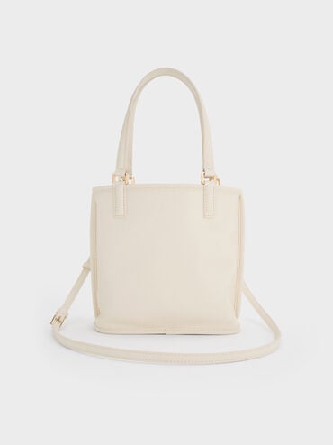 Addison Knotted-Rope Reversible Tote Bag, Cream, hi-res