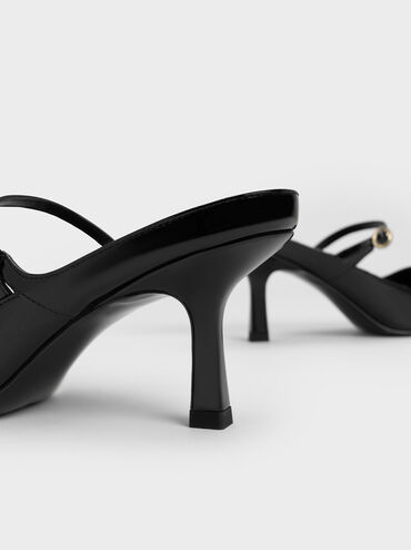 Roxane Patent Mary Jane Heeled Mules, Black Patent, hi-res