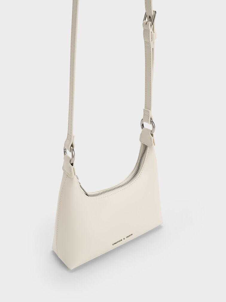 Koi Chain Handle Shoulder Bag, Cream, hi-res