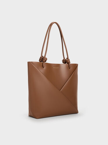 Midori Geometric Tote Bag, Chocolate, hi-res