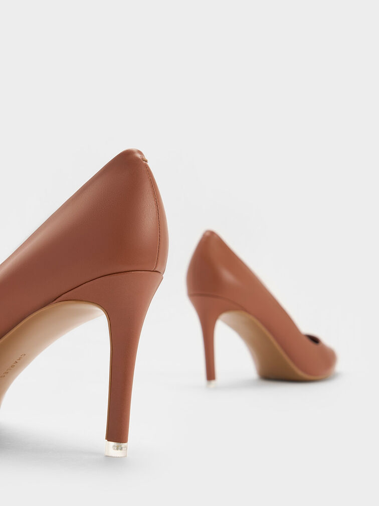 Emmy Pointed-Toe Pumps, Brown, hi-res