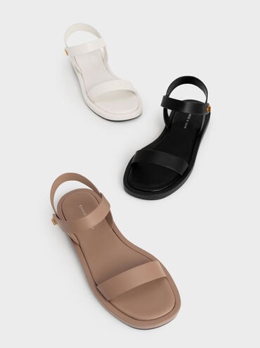 Back Strap Sandals, Camel, hi-res