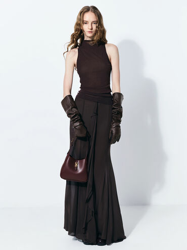 Mini Adalyn Hobo Bag, Wineberry Red, hi-res