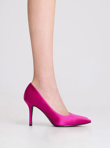 Emmy Stiletto Heel Pumps, Fuchsia, hi-res