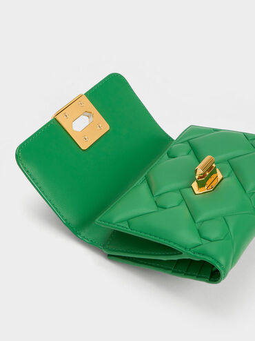 Tillie Quilted Wallet, Green, hi-res