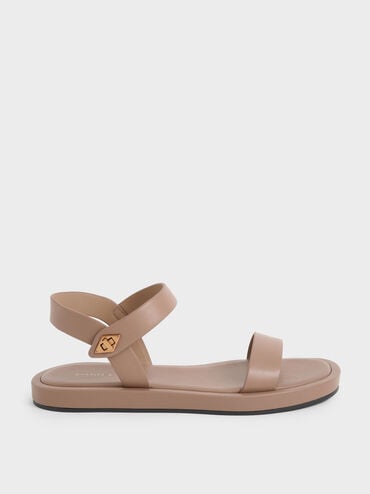 Back Strap Sandals, Camel, hi-res