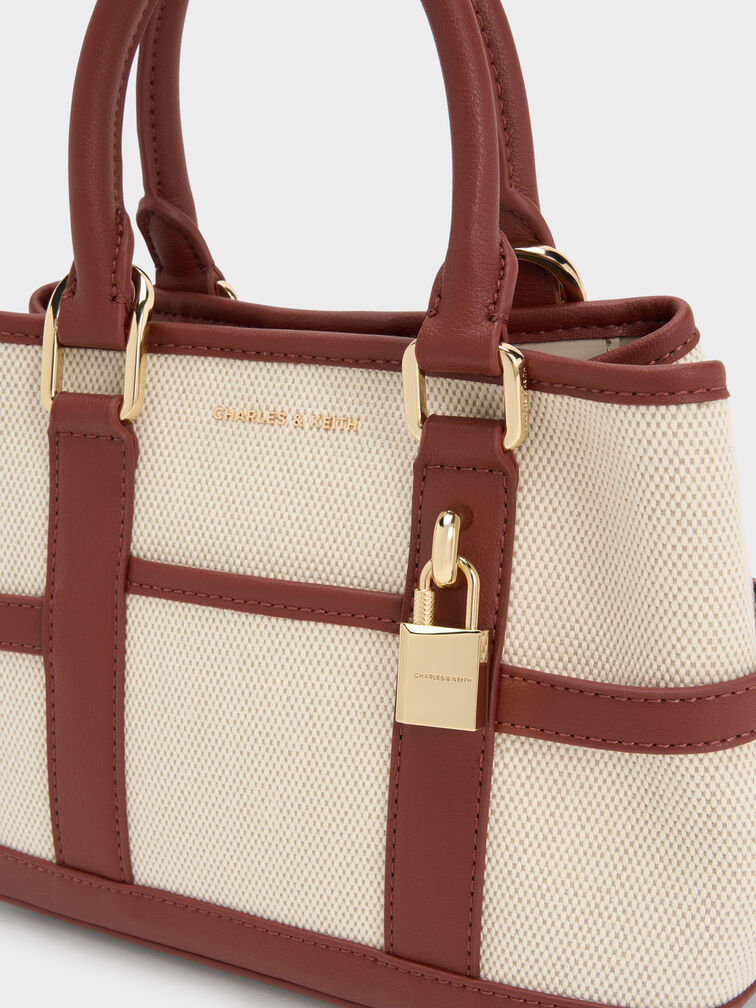 Mini Scottie Canvas Tote Bag, Brick, hi-res