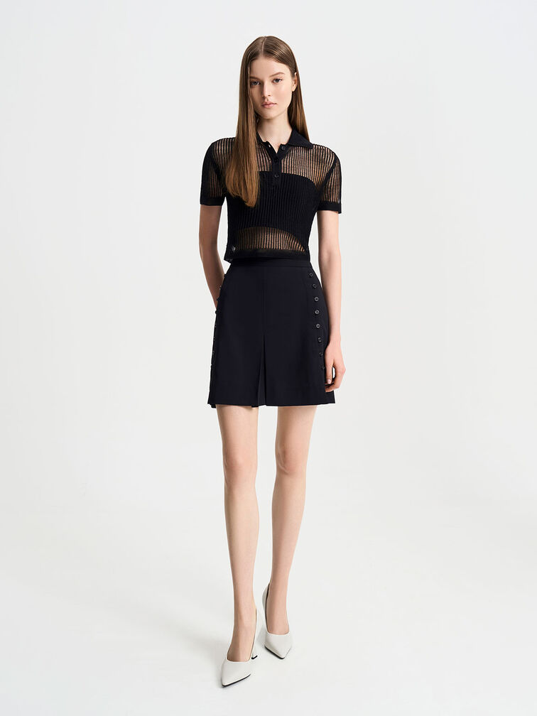 Trapeze Heel Pointed-Toe Pumps, Chalk, hi-res