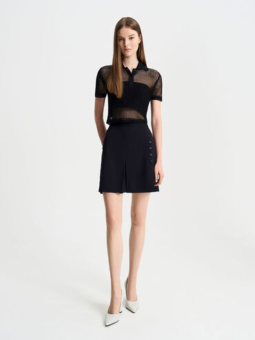 Trapeze Heel Pointed-Toe Pumps, Chalk, hi-res