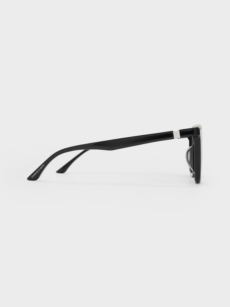 Maude Recycled Acetate Square Sunglasses, Black, hi-res
