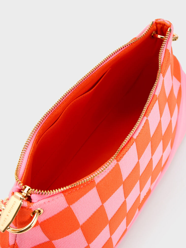 Shiloh Checkerboard Shoulder Bag, Pink, hi-res