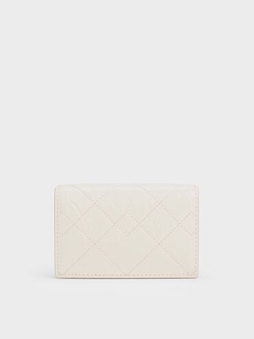 Duo Quilted Fold-Over Wallet, Cream, hi-res