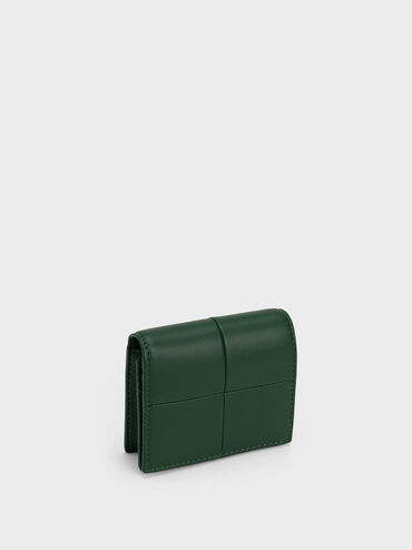 Georgette Small Wallet, Dark Green, hi-res