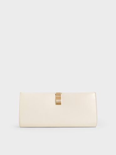 Wisteria Metallic-Accent Clutch, Cream, hi-res
