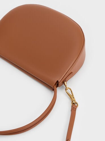 Elora Curved Top Handle Bag, Tan, hi-res