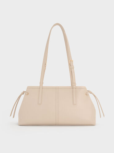 Noane Elongated-Handle Shoulder Bag, Oat, hi-res