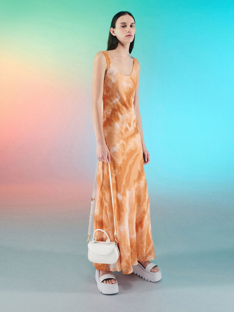 Sammie Knotted-Handle Front-Flap Bag, Cream, hi-res