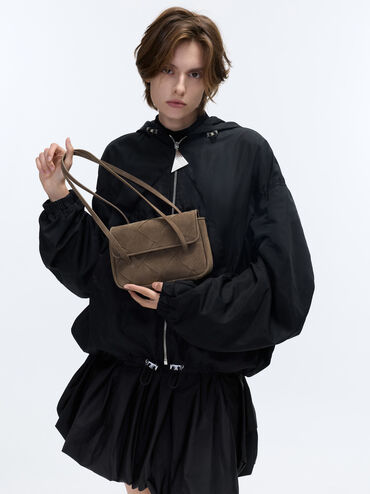 Maribel Woven Shoulder Bag, Stone Grey, hi-res