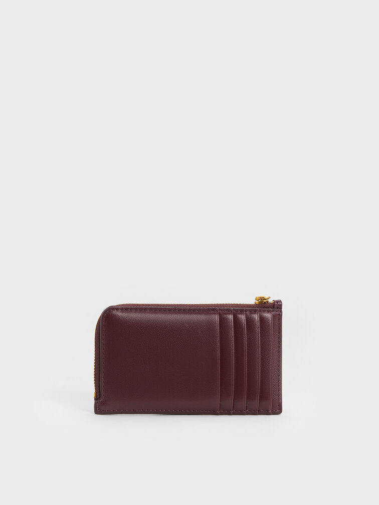 Cesia Zip-Around Card Holder, Wineberry Red, hi-res