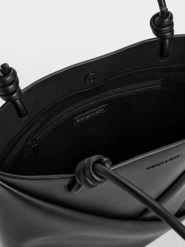 Midori Geometric Tote Bag, Jet Black, hi-res