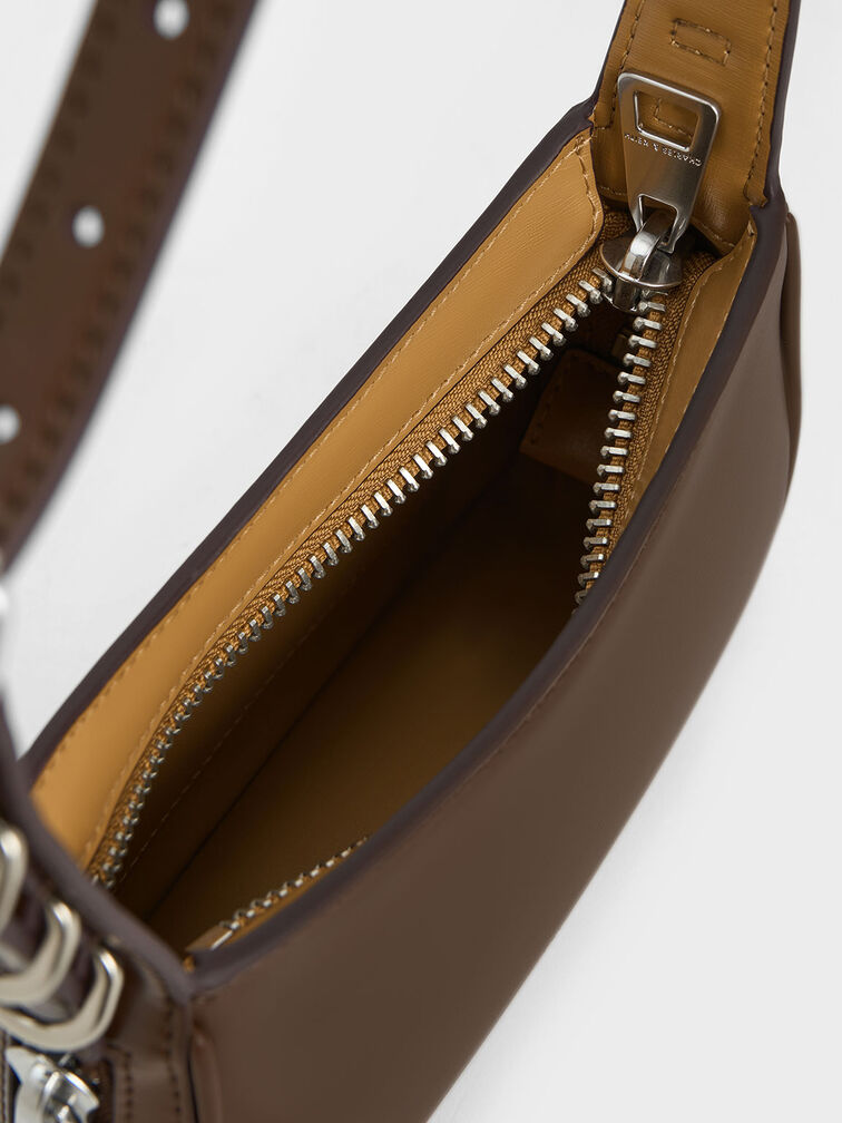 Mini Rebel Hobo Bag, Dark Brown, hi-res