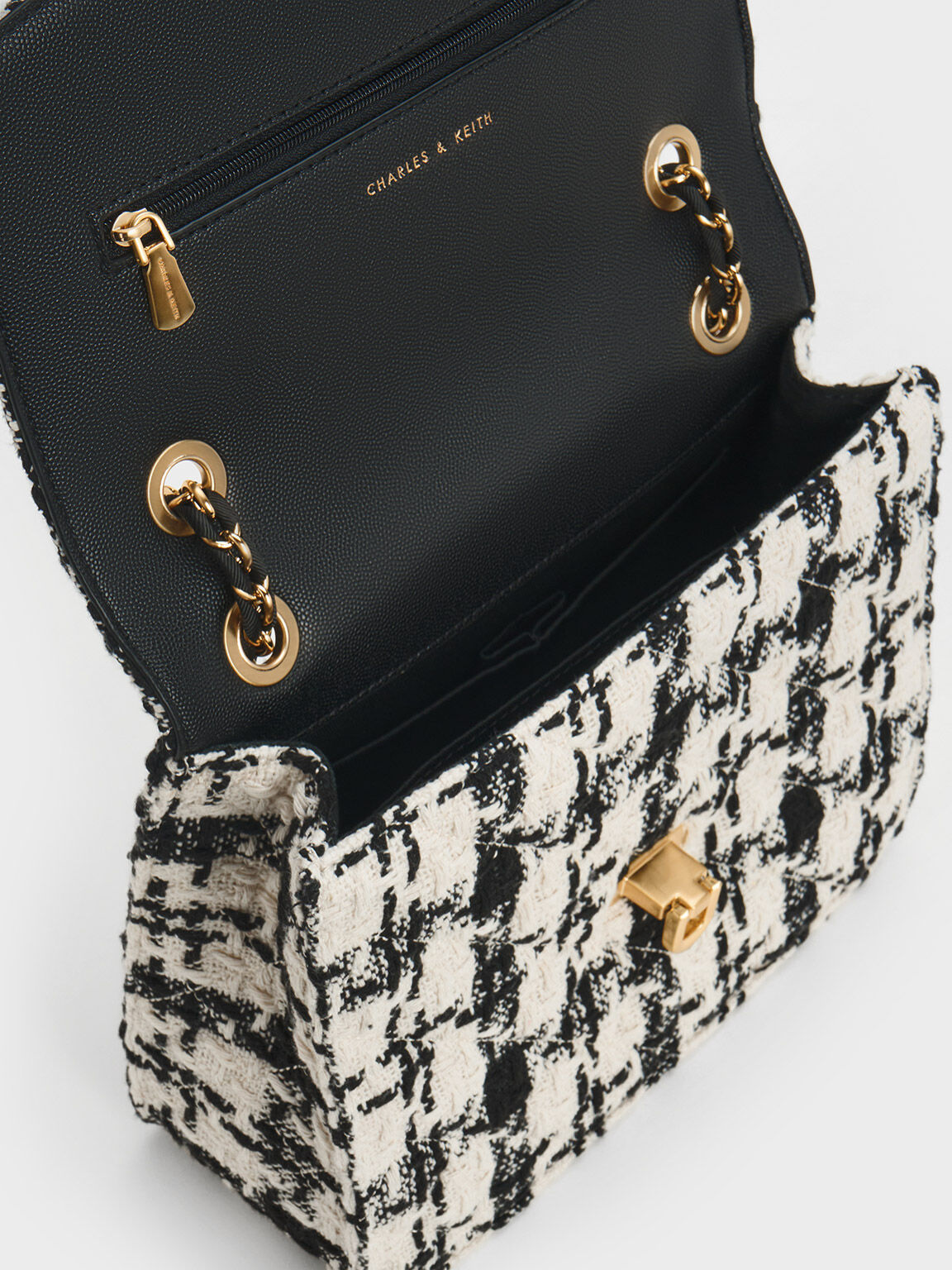 Multicoloured Cressida Tweed Chain Strap Bag CHARLES KEITH IN