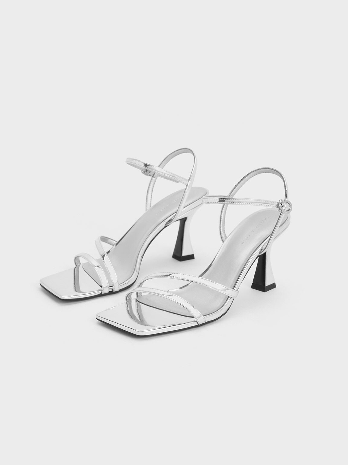 Silver Low Heel Sandals - Ankle Strap Sandals - Strappy Sandals - Lulus