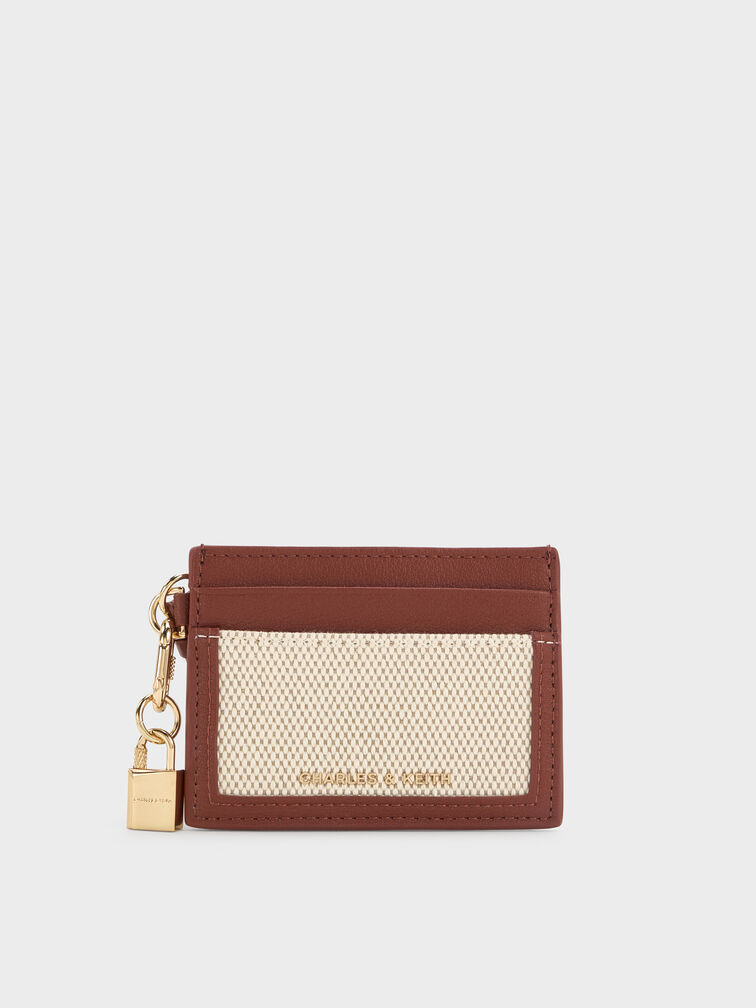 Scottie Canvas Card Holder, Brick, hi-res