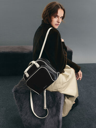 Nelly Two-Tone Boxy Backpack, Multi, hi-res