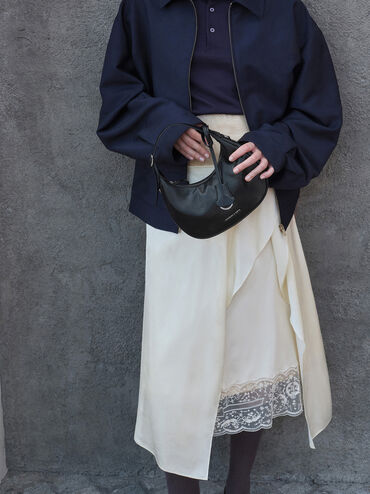 Vega Hobo Bag, Noir, hi-res