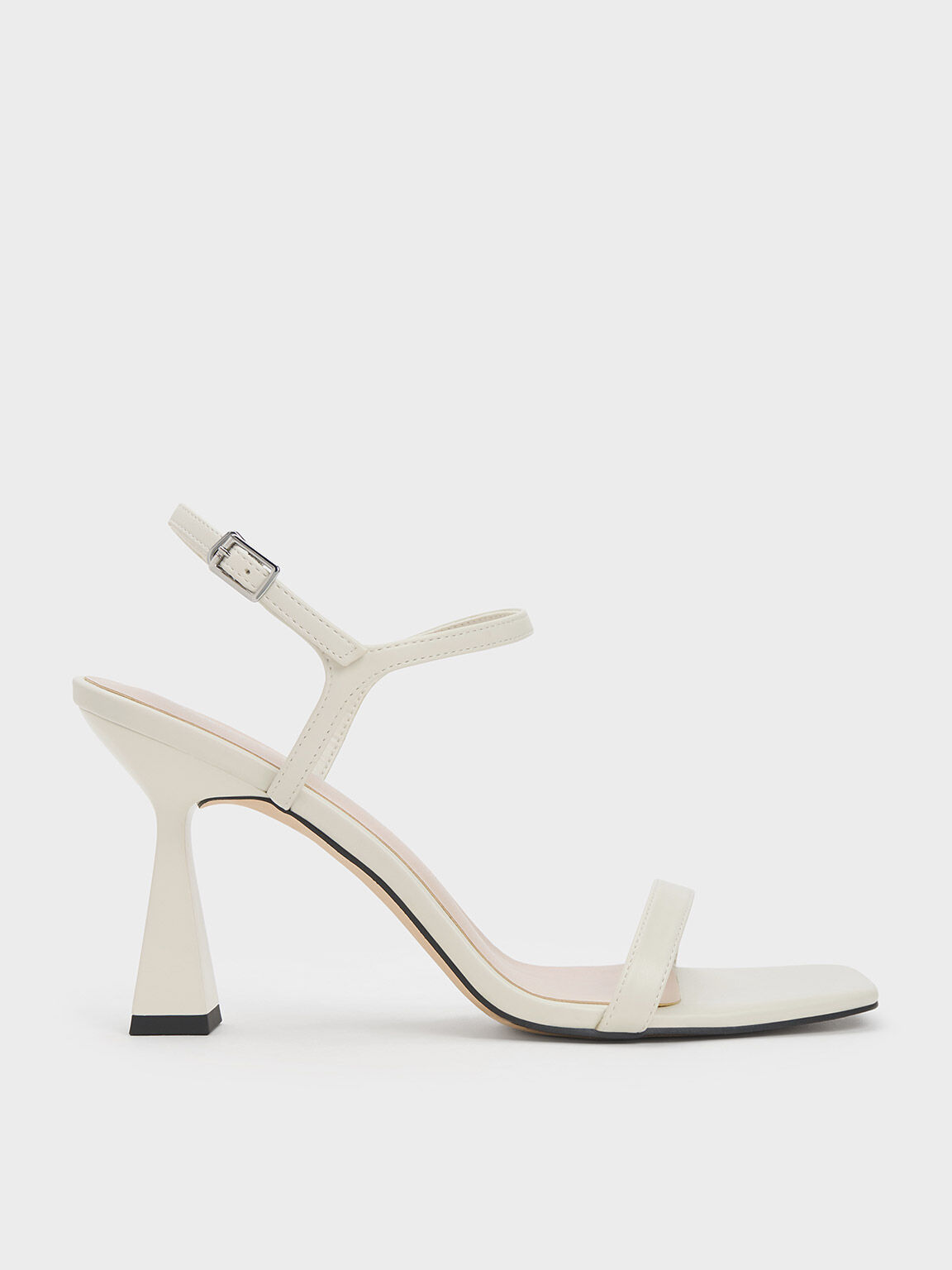 Square white sandals store
