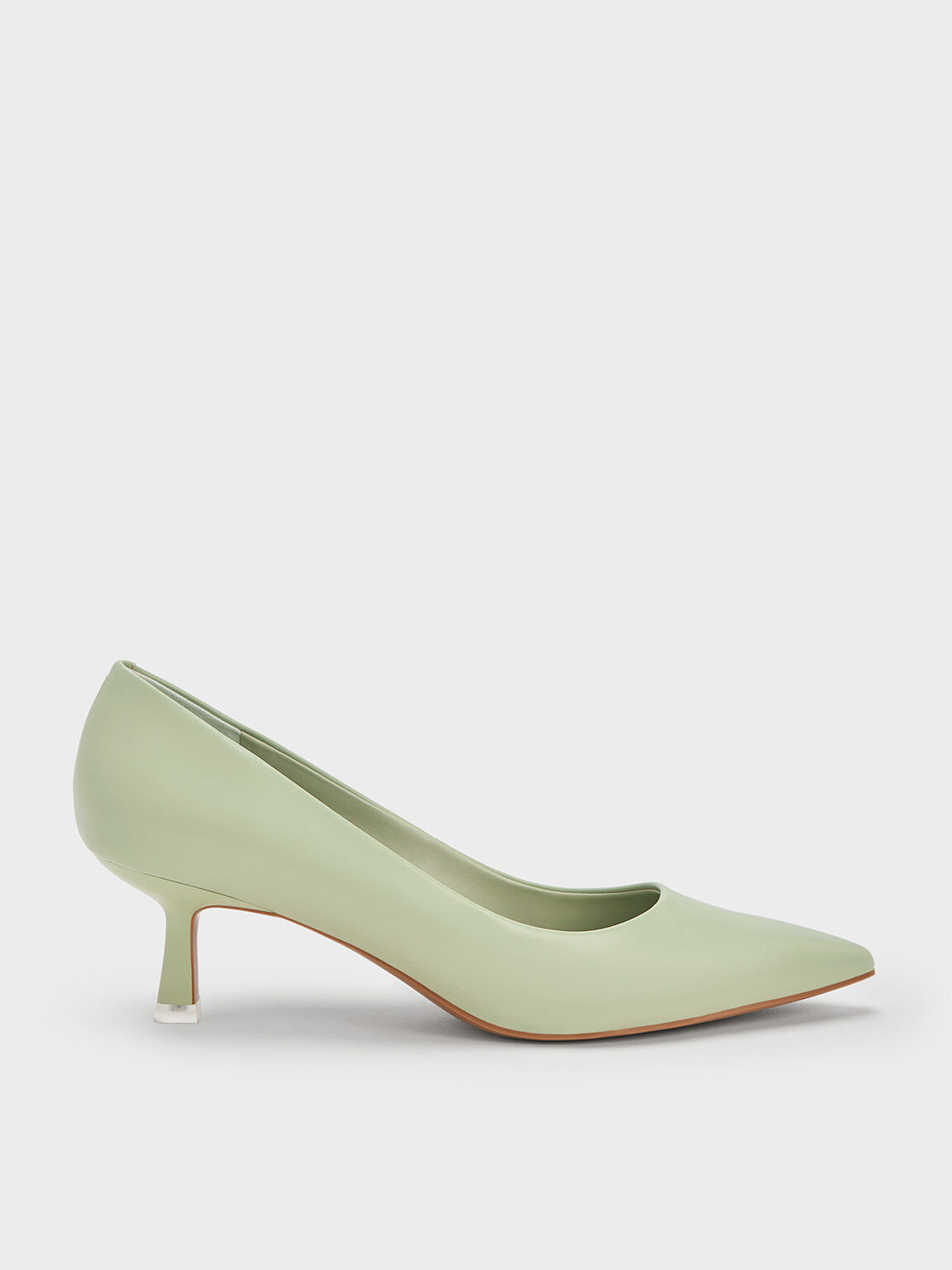 Emmy Spool Heel Pumps, Sage Green, hi-res