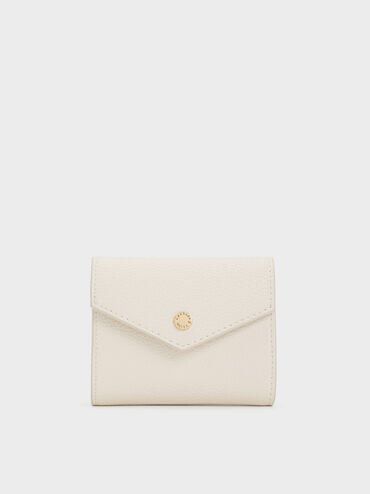 Marlowe Short Envelope Wallet, Cream, hi-res
