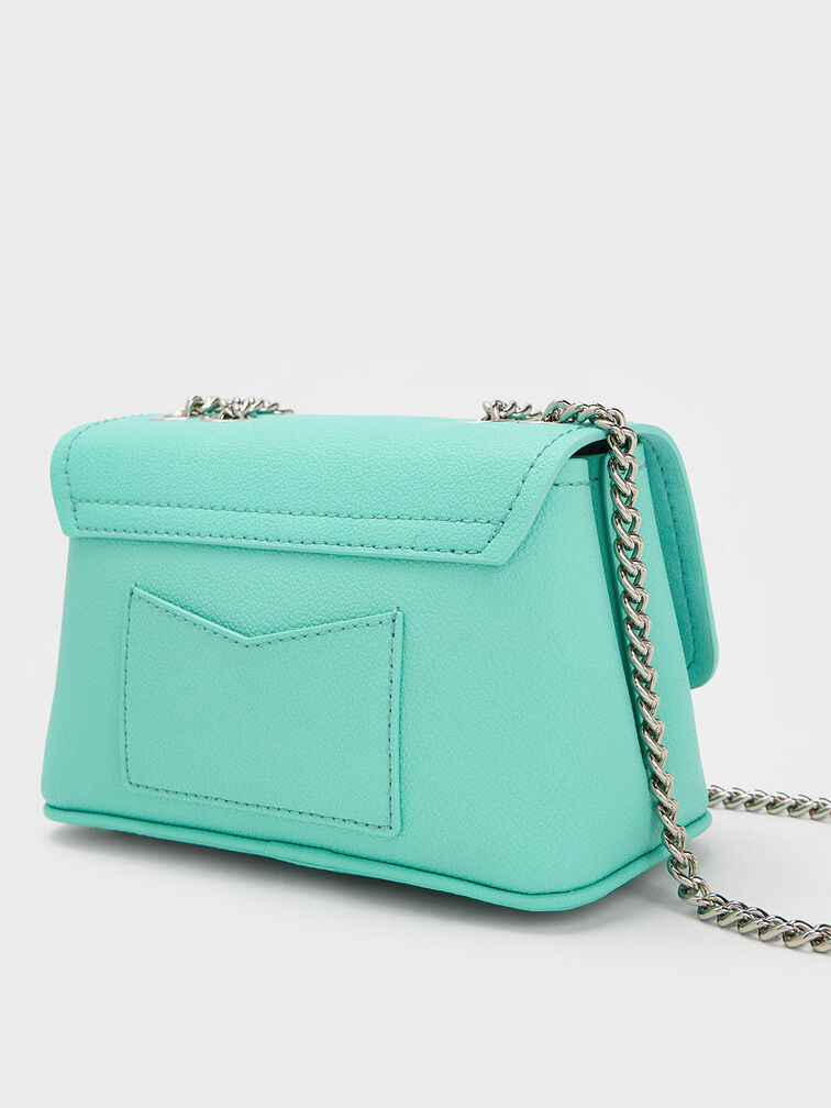 Alcott Push-Lock Chain Bag, Mint Green, hi-res