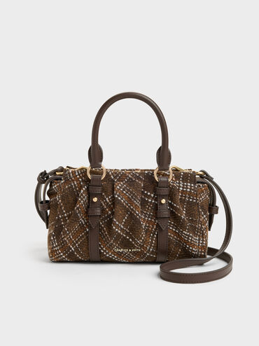 Britton Checkered Top Handle Tote Bag, Multi, hi-res