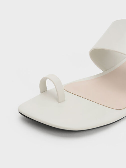 Trice Metallic Accent Toe-Ring Sandals, Chalk, hi-res
