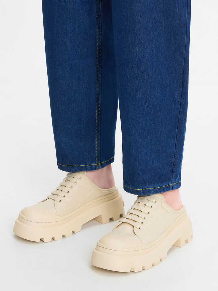 Indra Canvas Slip-On Sneakers, Chalk, hi-res