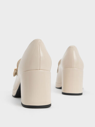 Hettie Metallic Accent Loafer Pumps, Chalk, hi-res