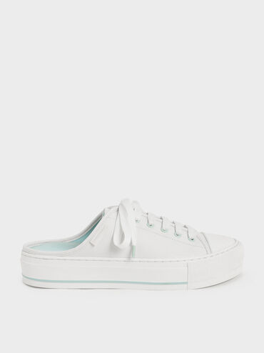 Sylar Heart-Motif Sneaker Mules, Mint Green, hi-res
