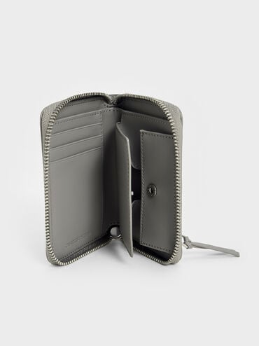 Xylia Zip-Around Wallet, Grey, hi-res