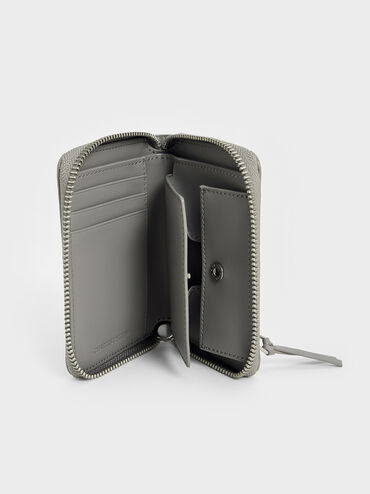 Xylia Zip-Around Wallet, Grey, hi-res
