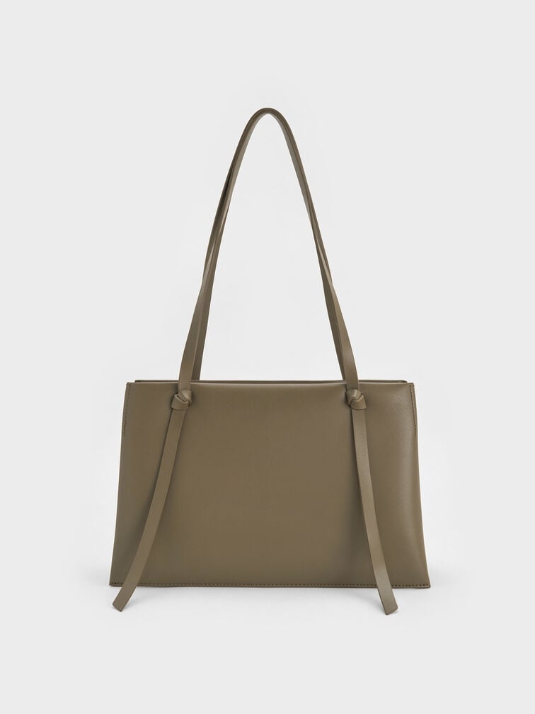 Midori Geometric Tote Bag, Deep Olive, hi-res