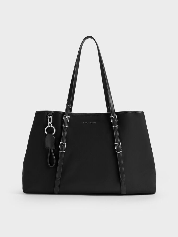 Levy Nylon Tote Bag, Noir, hi-res