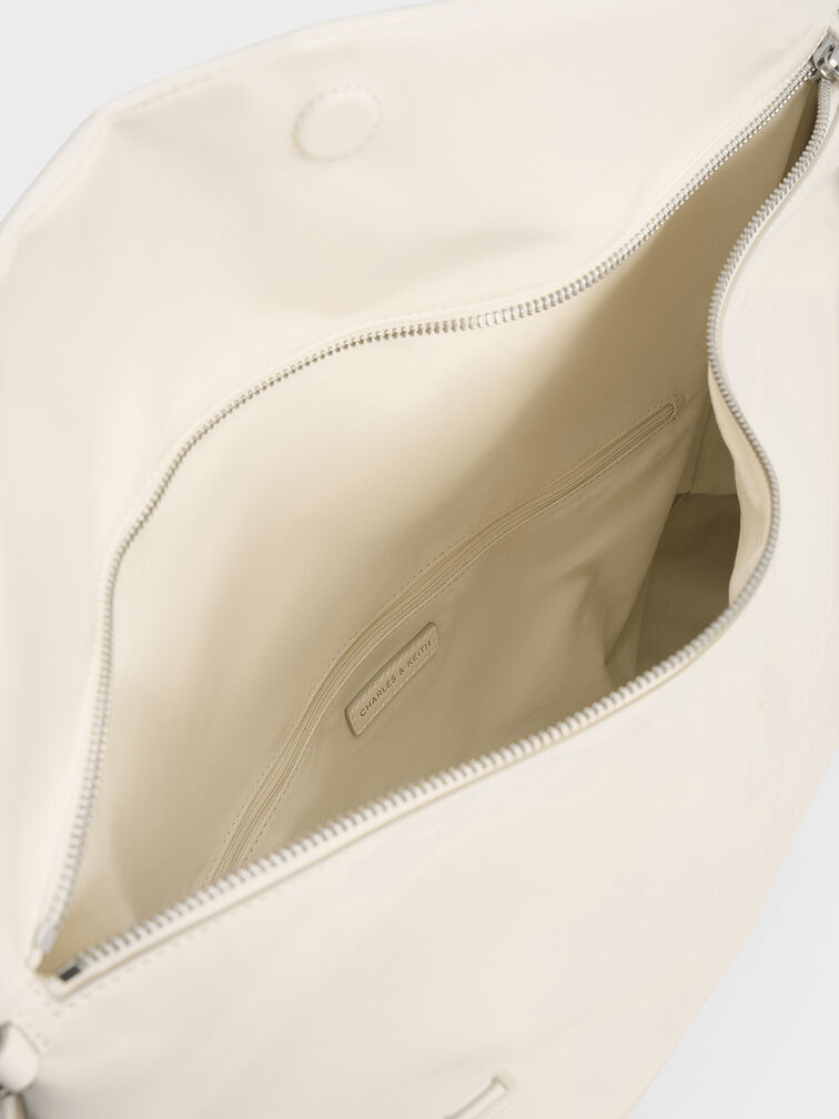 Andromeda Chunky-Chain Trapeze XL Tote Bag, Cream, hi-res