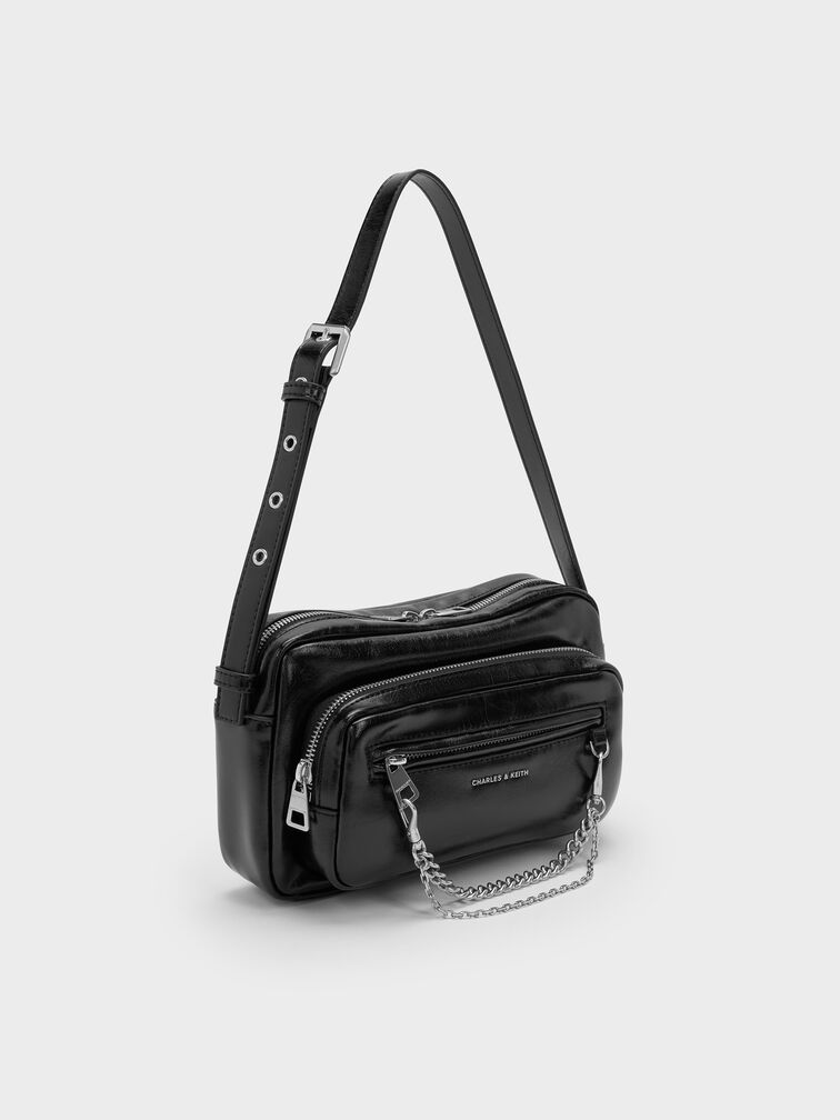 Atwood Chain Crossbody Bag, Noir, hi-res