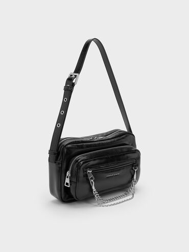 Atwood Chain Crossbody Bag, Noir, hi-res