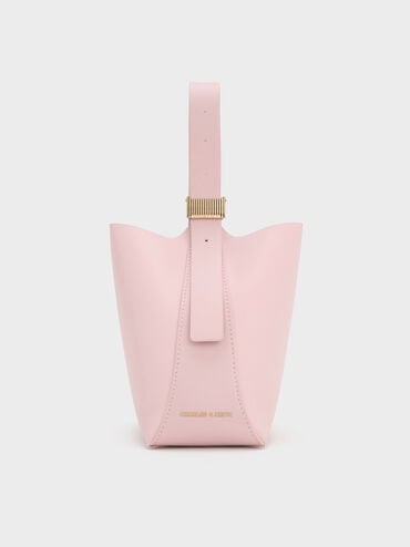 Edna Bucket Bag, Cotton Candy Pink, hi-res