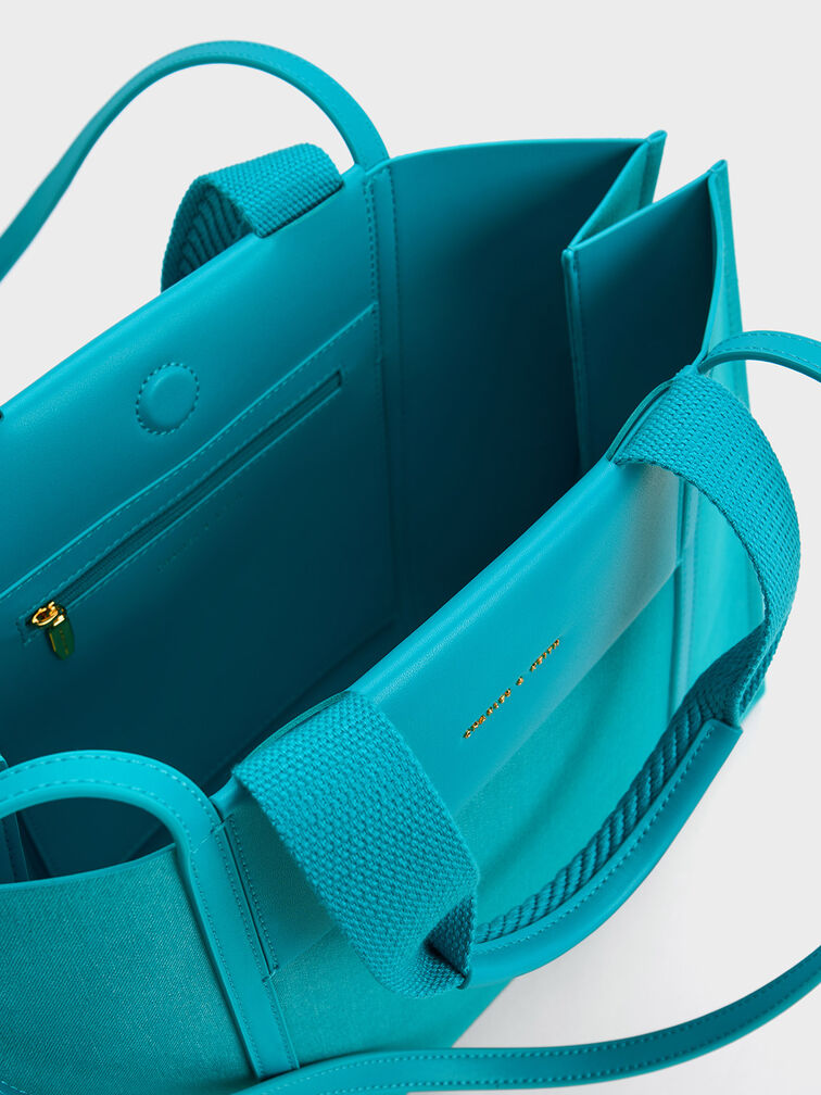 Shalia Denim Tote Bag, Blue, hi-res