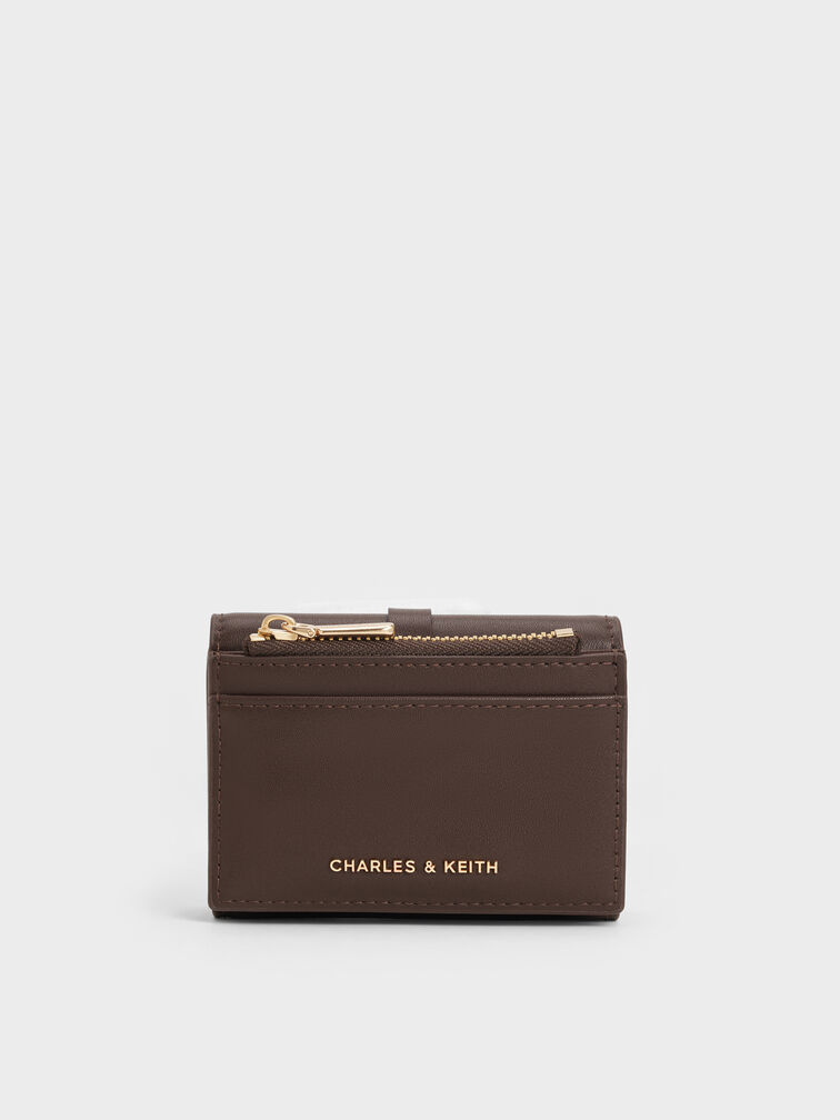 Calla Knotted-Strap Small Wallet, Espresso Brown, hi-res