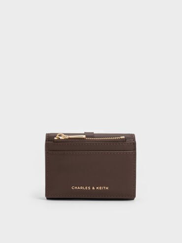 Calla Knotted-Strap Small Wallet, Espresso Brown, hi-res